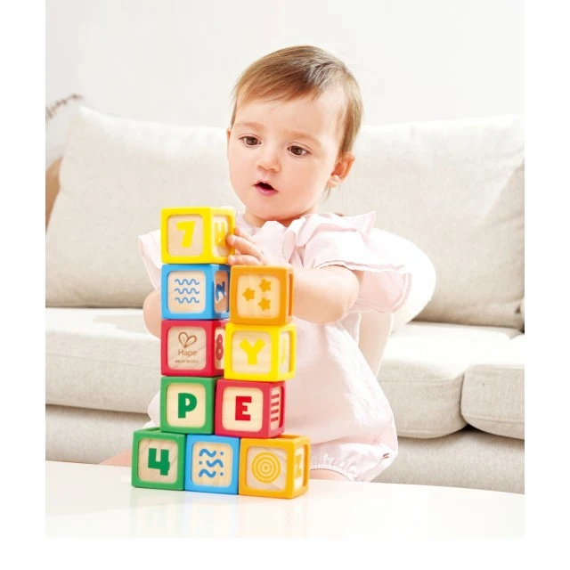 Educational cubes, Hape, 10pcs.