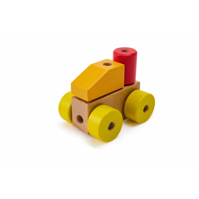 Комплект дървени, цветни кубчета, Hape, 44 части