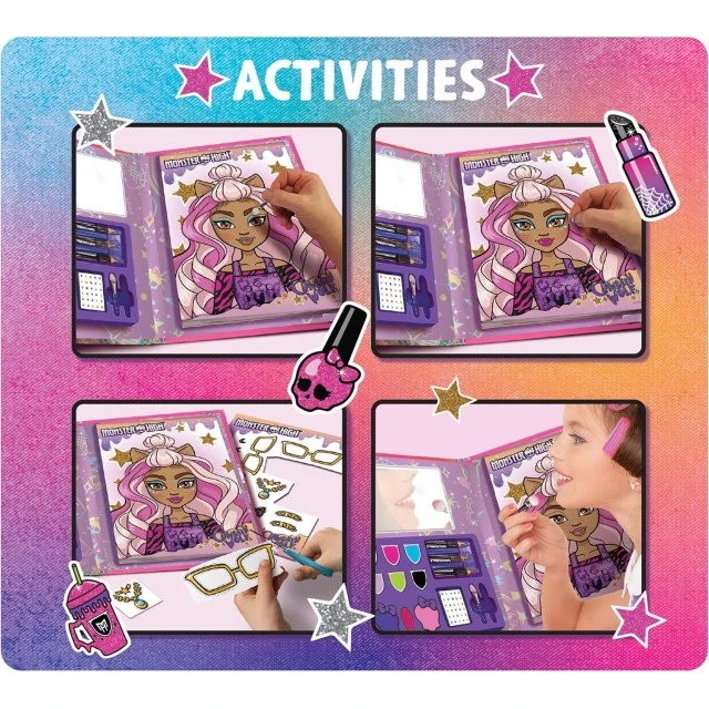 Творчески комплект, Lisciani, Monster High, Модна папка за гримиране