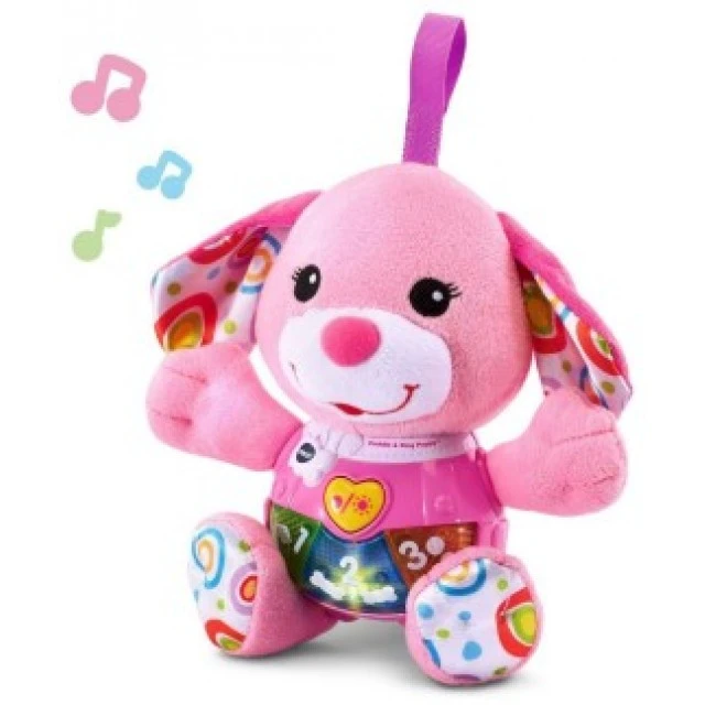 Musical plush toy - Pink puppy