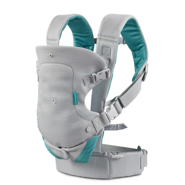 Ergonomic baby carrier, Infantino, Flip 4 in 1, With breathable fabric, Light gray, from 3.6 to 14.5 kg.