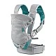Ergonomic baby carrier, Infantino, Flip 4 in 1, With breathable fabric, Light gray, from 3.6 to 14.5 kg.