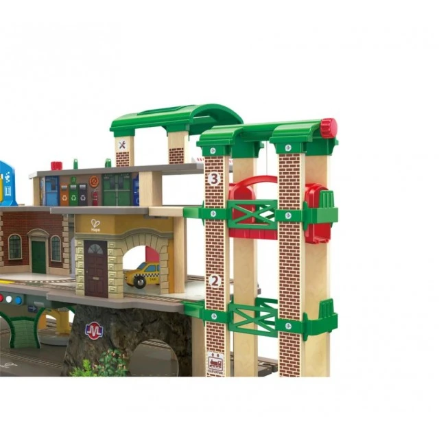 Railway set, Hape, Multi-storey city railway set, 58 pieces