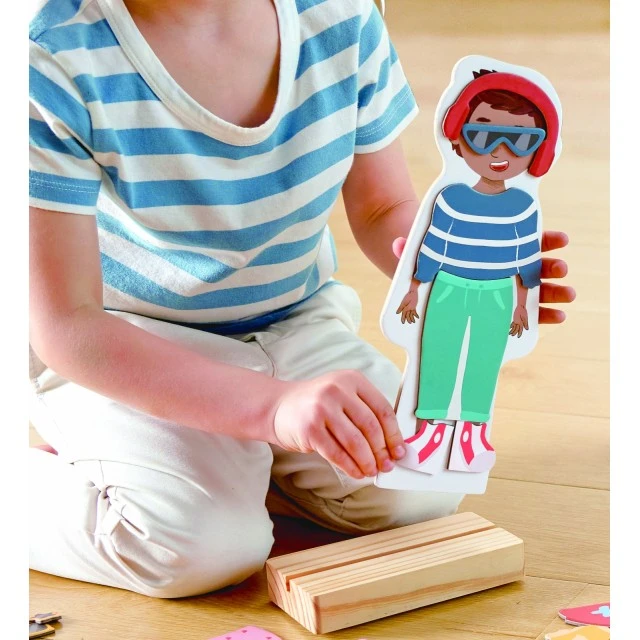 Образователен магнитен пъзел, Hape, Мода, 62 части