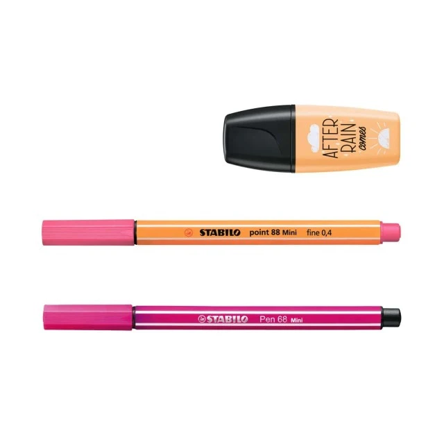 Combined set, Stabilo, Pastellove, Pen 68 Mini, Boss Mini, Point 88 mini ST77/5-8, 18 pieces