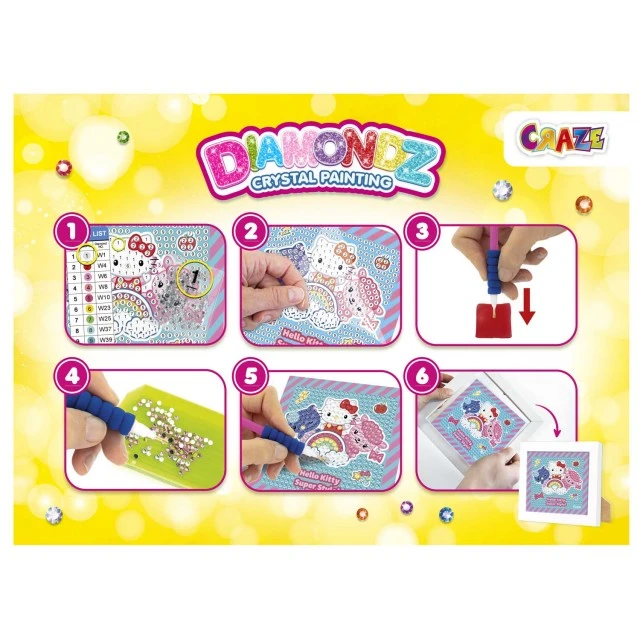 Комплект диамантената живопис DIAMONDZ, Hello Kitty за начинаещи