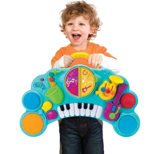 Интерактивна играчка, Infantino, B Kids, 10 в 1 Музикален център, Син