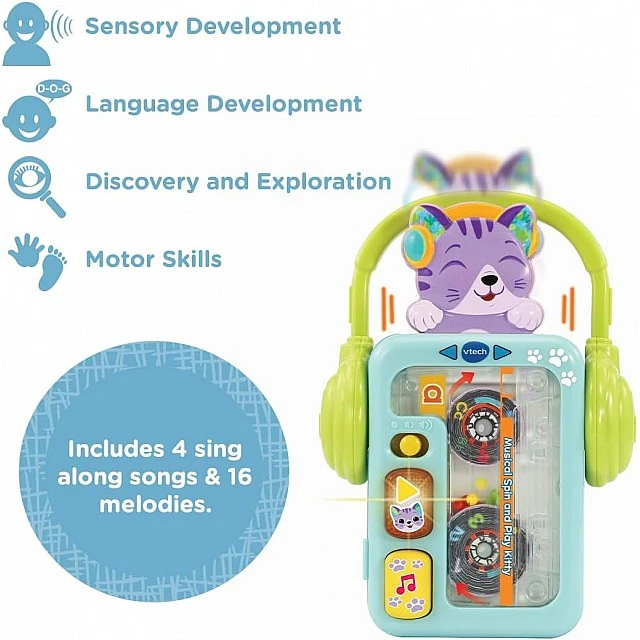 Interactive toy Music player, 4.6 x 12 x 6.8 cm