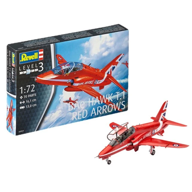 Сглобяем модел Британски учебно-тренировъчен лек изтребител, BAe Hawk T.1 Red Arrows, 70 части