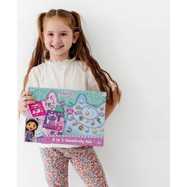 Творчески комплект Gabby′s Dollhouse, Направи сам гривни и рисувай 2в1