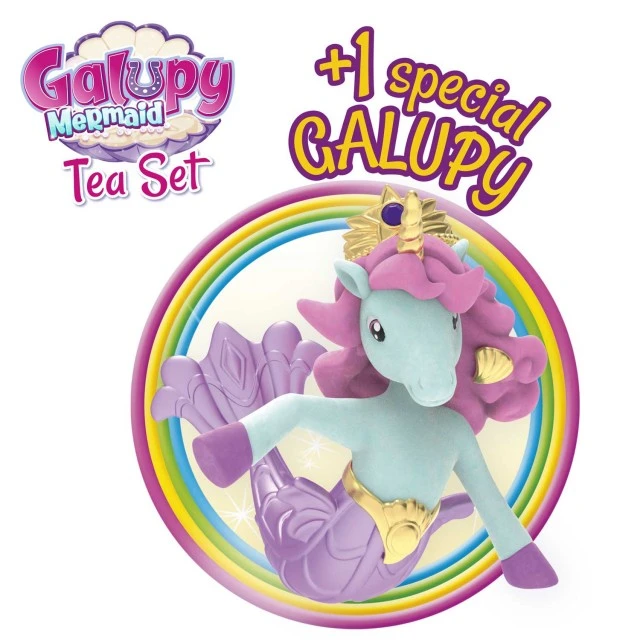Комплект фигурки Galupy Русалка, Сервиз за чай, 5 части