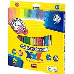 Colored pencils hexagonal XXL 24 pieces + sharpener