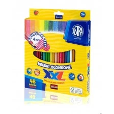 Цветни моливи шестоъгълни XXL 48 броя + острилка