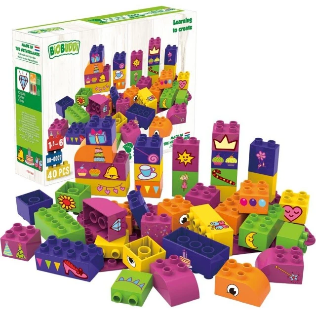 Constructor Educational cubes for girls 40 pcs.