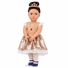 Doll, Battat, Our Generation, Amora with accessories and book, 46 cm