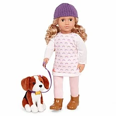 Doll, Battat, Our Generation, Ember and Elsie with accessories, 46 cm