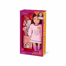 Doll, Battat, Our Generation, Finley with accessories and sticker book, 46 cm