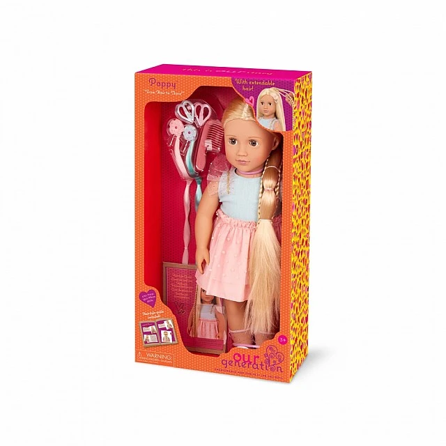 Doll, Battat, Our Generation, Poppy with accessories, 46 cm