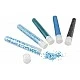 Tubes with beads - blue