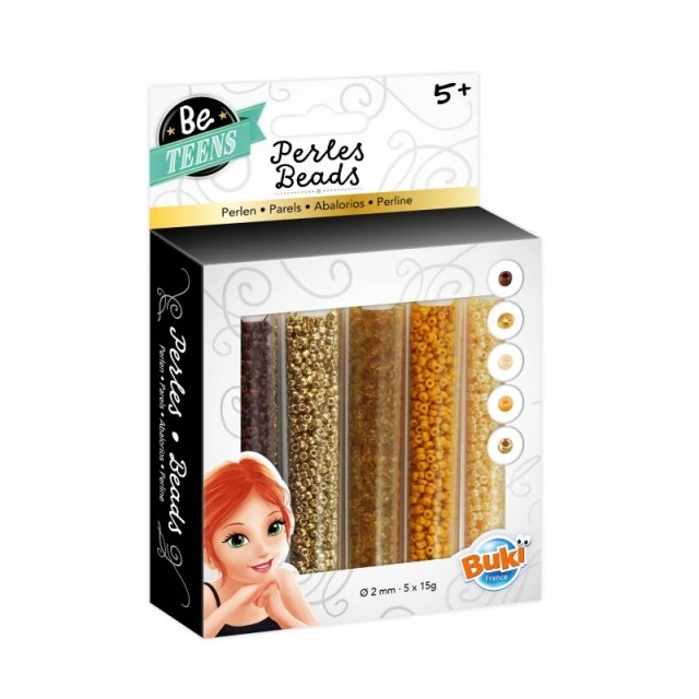 Tubes with beads - gold