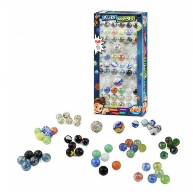 Marble balls - Box with 56 marbles