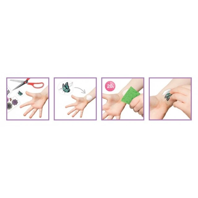 Set of 75 glitter tattoos