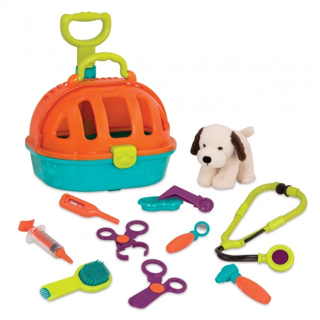 Veterinary set with puppy