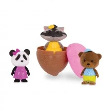 Li'l Woodzeez Set of three figures and an acorn