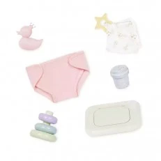 14" Doll Accessories Set Newborn Essentials, 9 Pieces