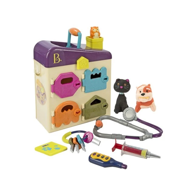 Children’s veterinary clinic with dog and kitten Pet Vet