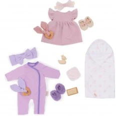 Doll accessories set 14" Clothes for girls, 11 pieces, Pink
