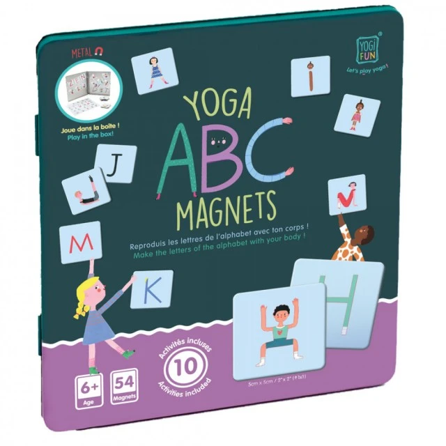Educational set Magnetic yoga letters, 56 pieces