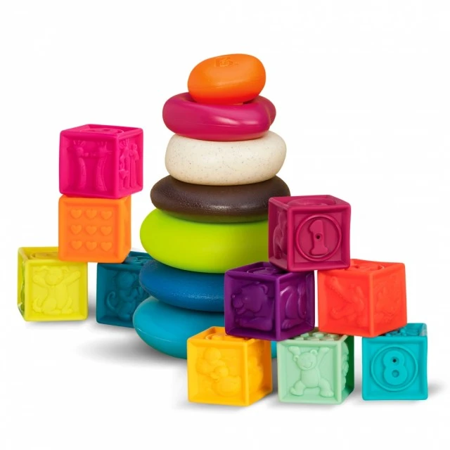 Children’s sensory set, Battat, Stringing rings and soft cubes