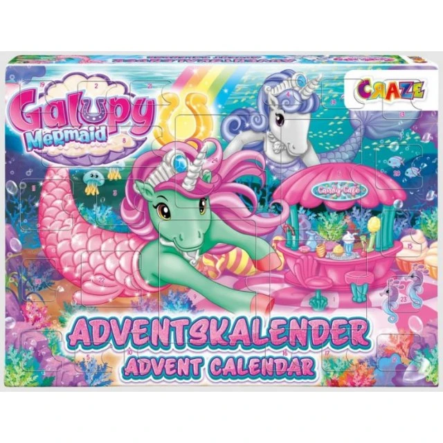 Christmas Advent Calendar, Craze, Galupy Mermaid, 24 pieces