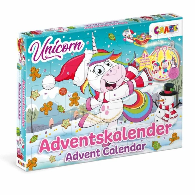 Christmas calendar, Craze, Unicorn, 41 x 4 x 32 cm