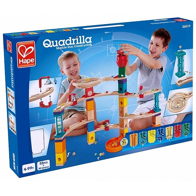 Wooden track set, Hape Quadrilla, Escape from the castle, 52 pieces
