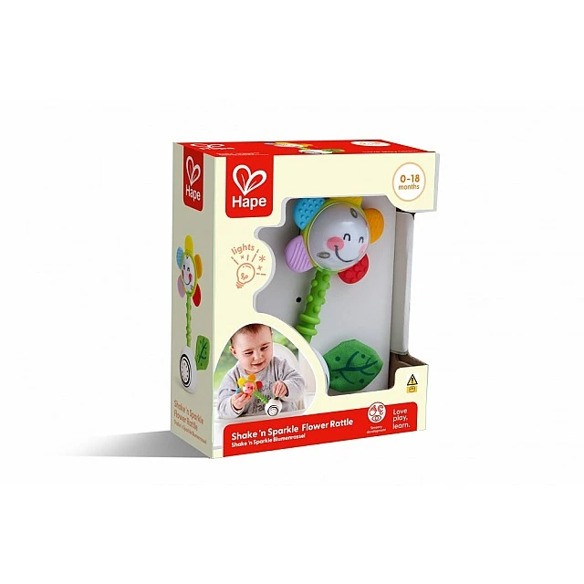 Дрънкалка и чесалка за зъби, Hape, Цвете