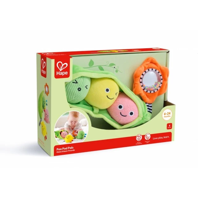 Soft sensory toy set, Hape, Peas