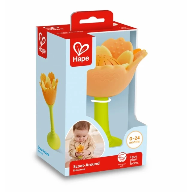 Rattle and teether, Hape, Orange flower