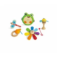 Wooden music set, Hape, nature, 5 pieces