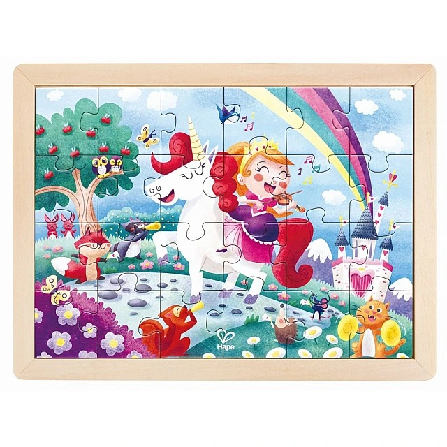 Wooden puzzle Unicorn and friends, 24 pieces