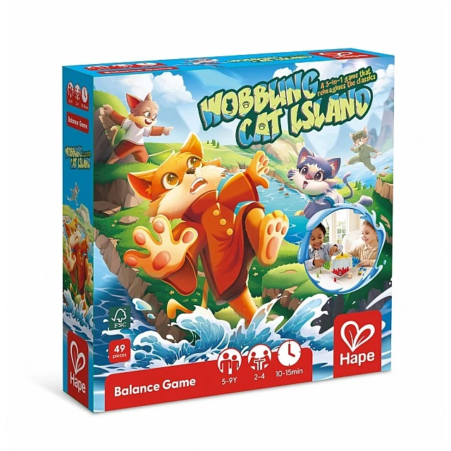 Настолна игра, Hape, Котешки остров, 3 в 1