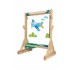 Hape Wooden Outdoor Art Easel Set, 9 Pieces