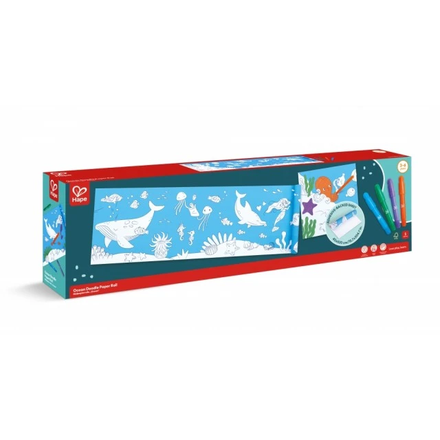 Creative set, Hape, Coloring paper roll, Ocean