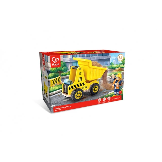 Children’s wooden dump truck, Hape