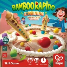 Wooden game, Hape, Bamboo Rapido, bamboo sticks and color combinations