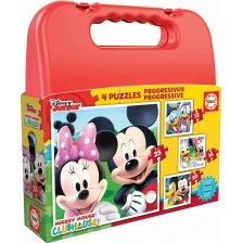 Mickey Mouse Club House - puzzle in a briefcase 12-16-20-25 pieces