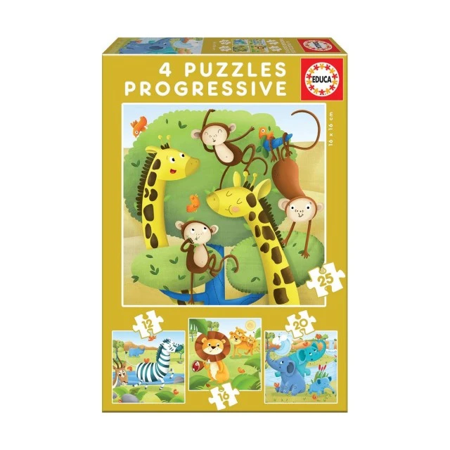 Wild animals - puzzle 12-16-20-25 pieces