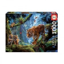 Tigers in the forest - 1000 piece puzzle