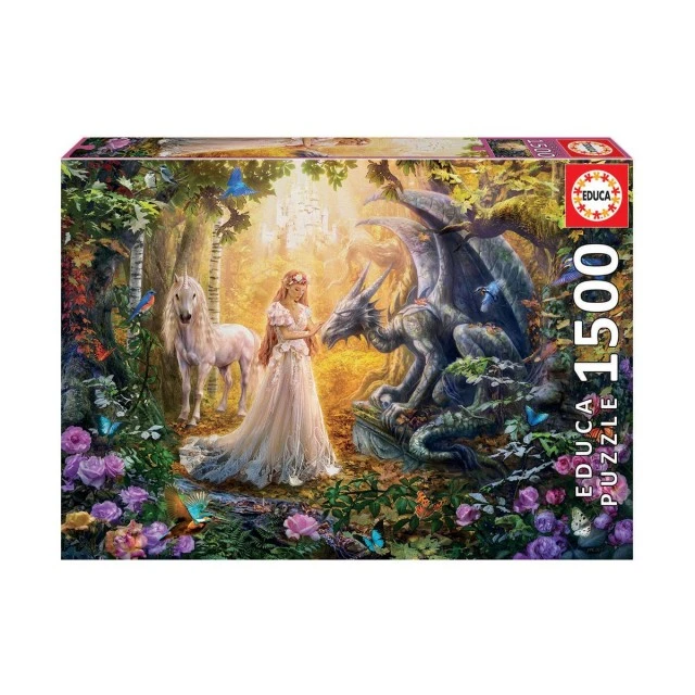 The dragon. the princess and the unicorn - puzzle 1500 pieces